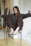 Agnes Stripe Trapeze Top Dark Brown